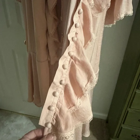 Pink Maxi Dress with ruffles NWT - Picture 11 of 16